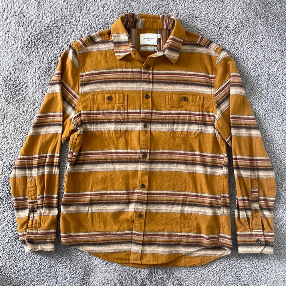Mens Flannel Striped Shirt